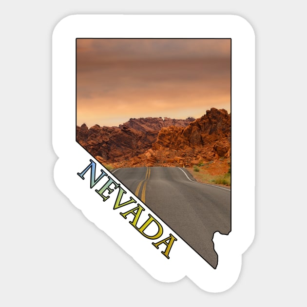 State of Nevada Outline Sticker by gorff